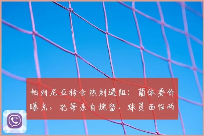 帕利尼亚转会热刺遇阻：葡体要价曝光，孔蒂亲自挽留，球员面临两难抉择